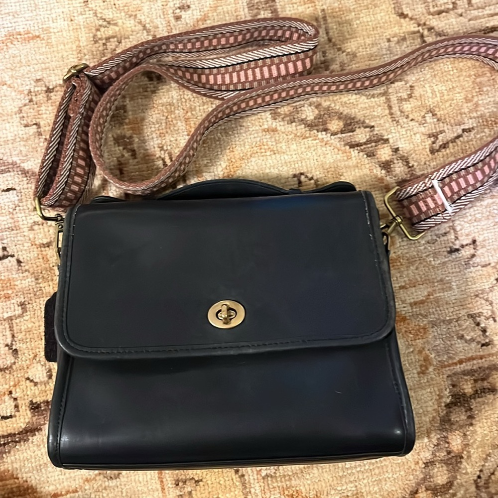 Vintage Coach satchel black no strap